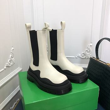 Kitlife Bottega Veneta Lug Chunky Sole Boots White