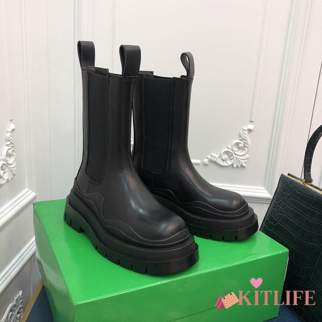 Kitlife Bottega Veneta Lug Chunky Sole Boots Black - 1