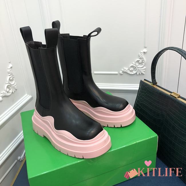 Kitlife Bottega Veneta Lug Chunky Sole Boots Pink - 1