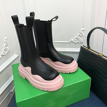 Kitlife Bottega Veneta Lug Chunky Sole Boots Pink