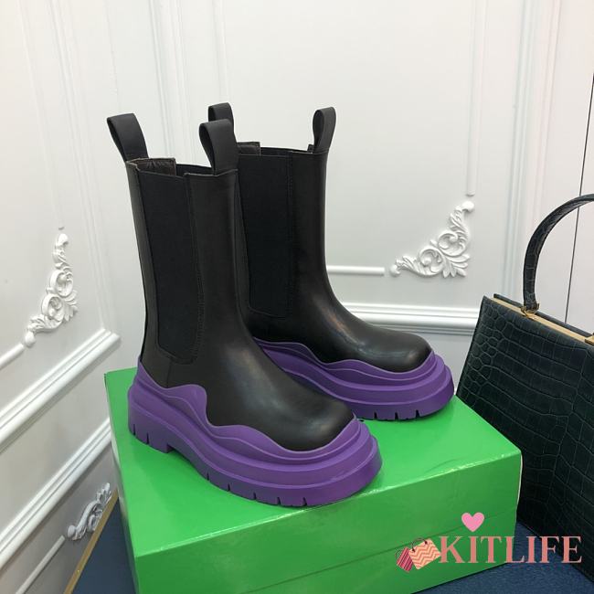 Kitlife Bottega Veneta Lug Chunky Sole Boots Purple - 1