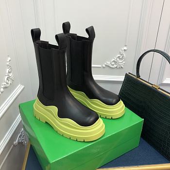 Kitlife Bottega Veneta Lug Chunky Sole Chelsea Boots Seagrass