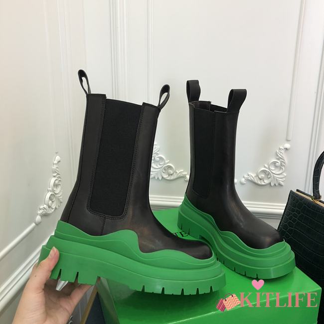 Kitlife Bottega Veneta Lug Chunky Sole Chelsea Boots Grass - 1
