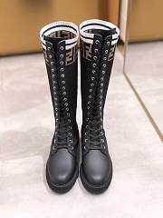 Kitlife Fendi Boots With FF Embroidered Socks Brown | Size 35 – 40  - 1