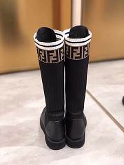 Kitlife Fendi Boots With FF Embroidered Socks Brown | Size 35 – 40  - 6