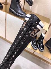 Kitlife Fendi Boots With FF Embroidered Socks Brown | Size 35 – 40  - 4