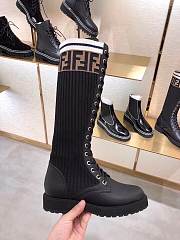 Kitlife Fendi Boots With FF Embroidered Socks Brown | Size 35 – 40  - 3