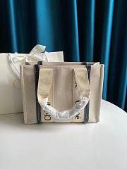 Kitlife Chloe Woody Tote Bag White&Blue - MML0201 – 37x26x12cm - 2