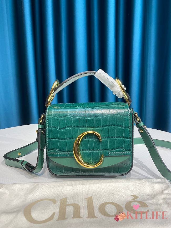 Kitlife Chloe C Double Carry Bag Dark Green – 16.5x5x14 cm - 1