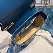 Kitlife Chloe C Double Carry Bag In Shiny & Suede Calfskin Blue – 16.5x5x14 cm - 6