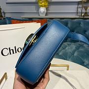 Kitlife Chloe C Double Carry Bag In Shiny & Suede Calfskin Blue – 16.5x5x14 cm - 5