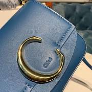 Kitlife Chloe C Double Carry Bag In Shiny & Suede Calfskin Blue – 16.5x5x14 cm - 4