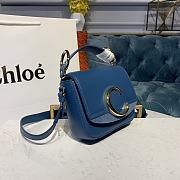 Kitlife Chloe C Double Carry Bag In Shiny & Suede Calfskin Blue – 16.5x5x14 cm - 2