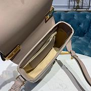 Kitlife Chloe C Double Carry Bag In Shiny & Suede Calfskin Grey – 16.5x5x14 cm - 4