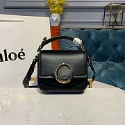 Kitlife Chloe C Double Carry Bag In Shiny & Suede Calfskin Black – 16.5x5x14 cm - 1