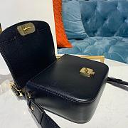 Kitlife Chloe C Double Carry Bag In Shiny & Suede Calfskin Black – 16.5x5x14 cm - 6