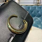 Kitlife Chloe C Double Carry Bag In Shiny & Suede Calfskin Black – 16.5x5x14 cm - 4