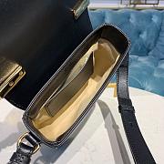 Kitlife Chloe C Double Carry Bag In Shiny & Suede Calfskin Black – 16.5x5x14 cm - 3