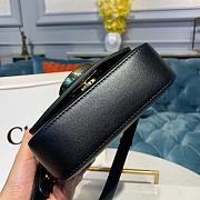 Kitlife Chloe C Double Carry Bag In Shiny & Suede Calfskin Black – 16.5x5x14 cm - 2