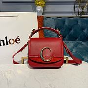 Kitlife Chloe C Double Carry Bag In Shiny & Suede Calfskin Red – 16.5x5x14 cm - 1