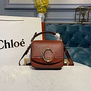 Kitlife Chloe C Double Carry Bag In Shiny & Suede Calfskin Brown – 16.5x5x14 cm - 1