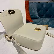 Kitlife Chloe C Double Carry Bag In Shiny & Suede Calfskin White – 16.5x5x14 cm - 6