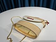 Kitlife Chloe Aby Lock Chain Bag In Embossed Lizard Effect On Calfskin & Smooth Calfskin Yello/White – 6035 MML02 - 16.5x7x15.5  cm - 6