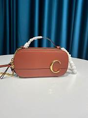 Kitlife Chloe C Vanity Bag In Shiny Calfskin Sepia Brown – 6040 – 19x10x7 cm - 1