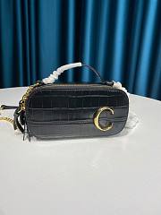 Kitlife Chloe C Vanity Bag Crocodile Leather Black – 6040 – 19x10x7 cm - 1