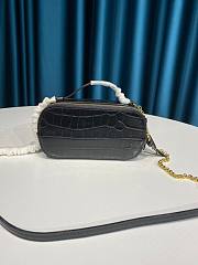 Kitlife Chloe C Vanity Bag Crocodile Leather Black – 6040 – 19x10x7 cm - 6