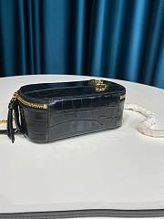 Kitlife Chloe C Vanity Bag Crocodile Leather Black – 6040 – 19x10x7 cm - 5
