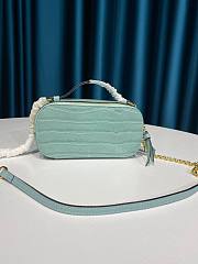Kitlife Chloe C Vanity Bag Crocodile Leather Light Cloud – 6040 – 19x10x7 cm - 3