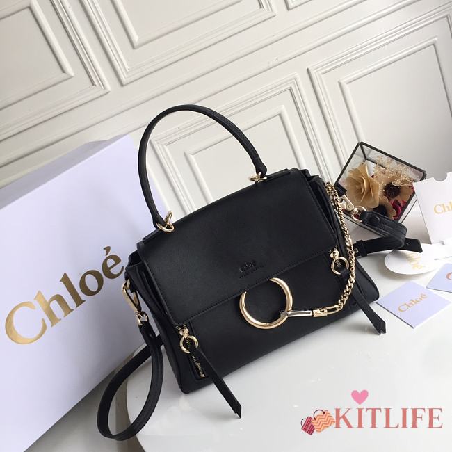 Kitlife Chloe Faye Shoulder Bag Small Black – 1322# – 28x22x11cm - 1