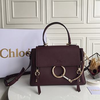 Kitlife Chloe Faye Shoulder Bag Small Burgundy – 1322# – 28x22x11cm