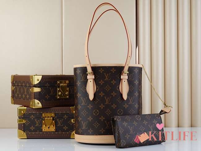 Kitlife Louis Vuitton Petit Bucket Bag In Monogram - 23 x 15 x 26cm - 1