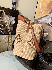 Kitlife Louis Vuitton Neonoe Bucket Bag Woven Monogram Raffia fabric Apricot - M57704 - 26 x 26 x 17.5 cm - 5