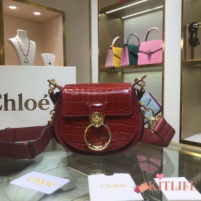 Kitlife Chloe Small Tess Crocodile Red – S1152 – 20.5x18.5x7.5 cm - 1