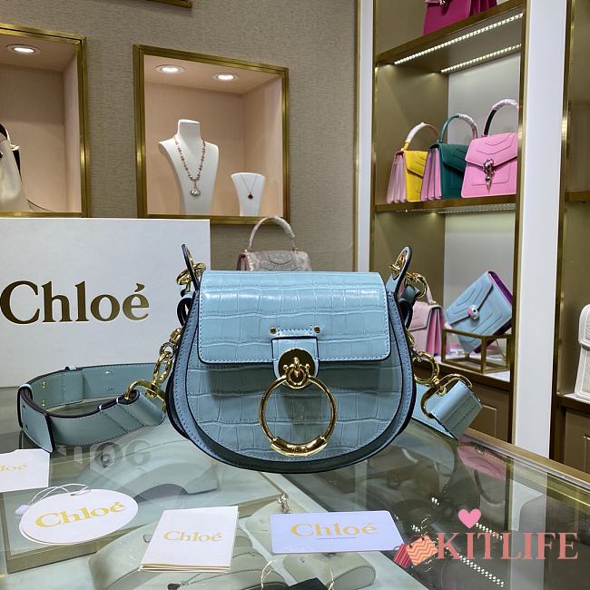 Kitlife Chloe Small Tess Crocodile Blue – S1152 – 20.5x18.5x7.5 cm - 1