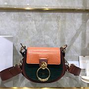 Kitlife Chloe Small Tess Crocodile Green/Orange/Brown – S1152 – 20.5x18.5x7.5 cm - 1