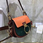 Kitlife Chloe Small Tess Crocodile Green/Orange/Brown – S1152 – 20.5x18.5x7.5 cm - 4
