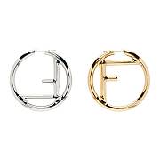 Kitlife Fendi F Gold and Palladium Earrings - 8AG797 - 5.5x5.5x0.6 cm - 2