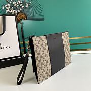 Kitlife Gucci GG Supreme Clutch Beige/Ebony – 495017 – 30.5x21x1.5cm - 2
