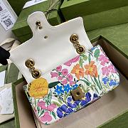 Kitlife Gucci Marmont Flap Bag Floral/white leather – 446744 – 22x13x6cm - 5