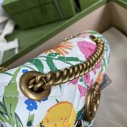 Kitlife Gucci Marmont Flap Bag Floral/white leather – 476433 – 16.5x10x5cm - 6