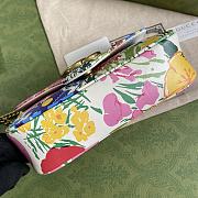 Kitlife Gucci Marmont Flap Bag Floral/white leather – 476433 – 16.5x10x5cm - 5