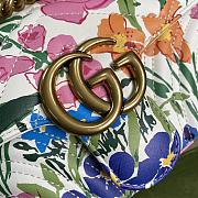 Kitlife Gucci Marmont Flap Bag Floral/white leather – 476433 – 16.5x10x5cm - 4