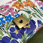 Kitlife Gucci Marmont Flap Bag Floral/white leather – 476433 – 16.5x10x5cm - 3