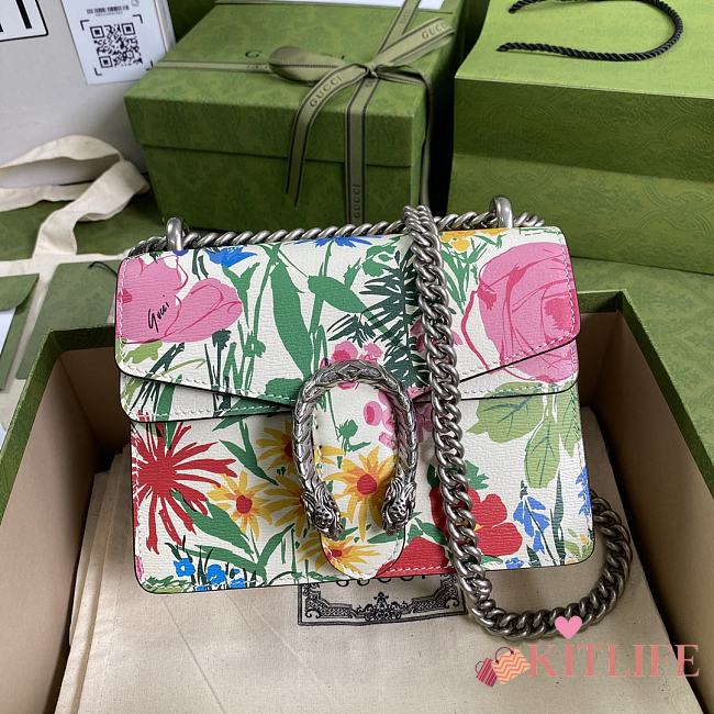 Kitlife Gucci Dionysus Floral/white leather – 421970 – 20x15.5x5cm - 1