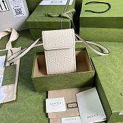 Kitlife Gucci GG Embossed Mini Bag White – 625571 – 18×11.5×3.5cm - 1