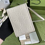 Kitlife Gucci GG Embossed Mini Bag White – 625571 – 18×11.5×3.5cm - 2